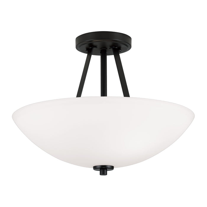 Capital Lighting 218921MB Two Light Dual Mount Semi Flush/Pendant, Matte Black