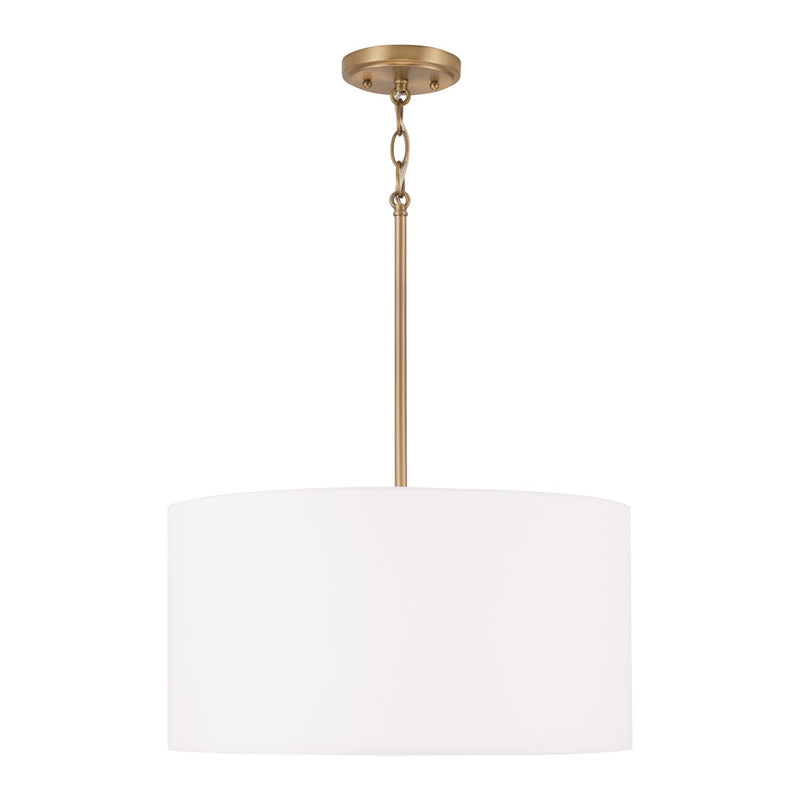 Capital Lighting 314632AD-659 Three Light Pendant, Aged Brass