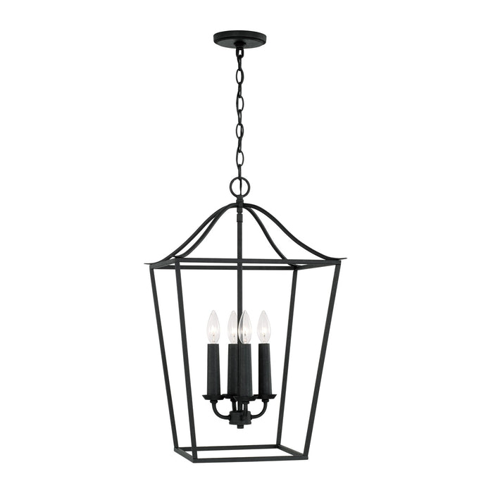 Capital Lighting 550641BI Four Light Foyer, Black Iron