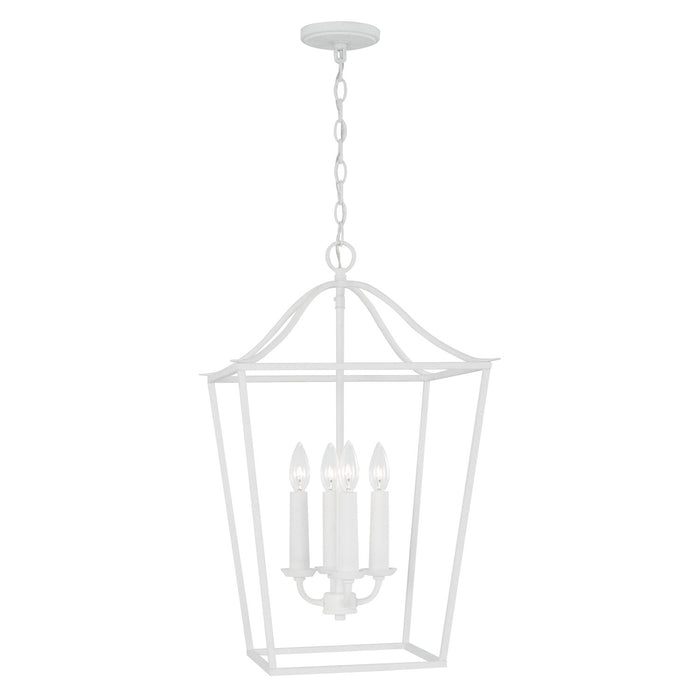 Capital Lighting 550641XW Four Light Pendant, Textured White