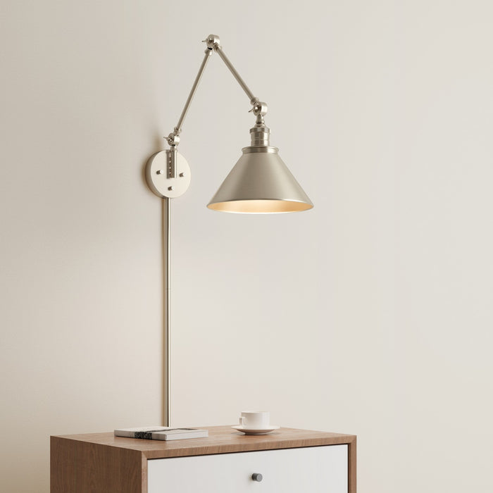Millennium 11001-MG One Light Swing Arm Wall Sconce, Modern Gold