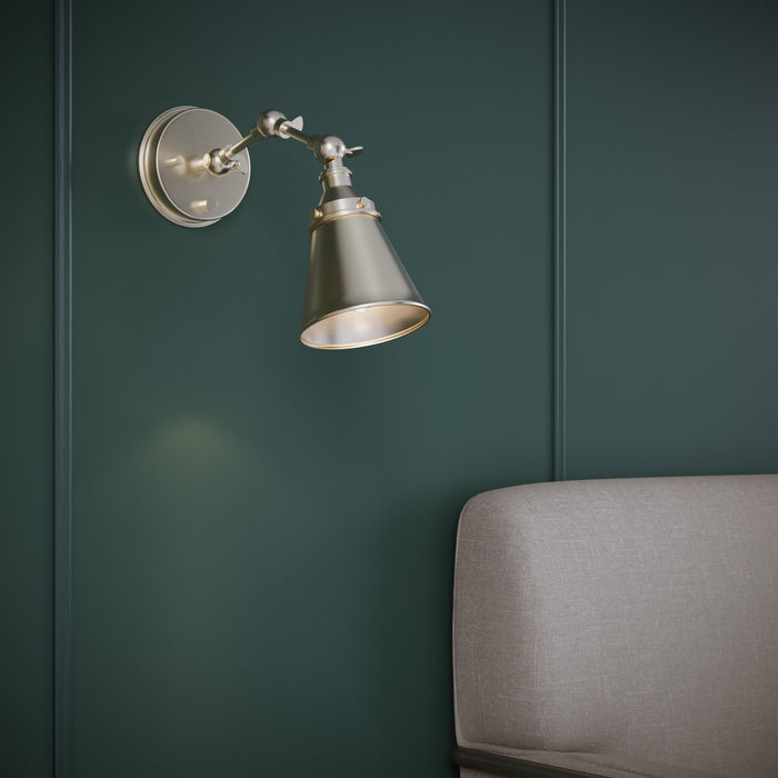 Millennium 12001-MG One Light Swing Arm Wall Sconce, Modern Gold