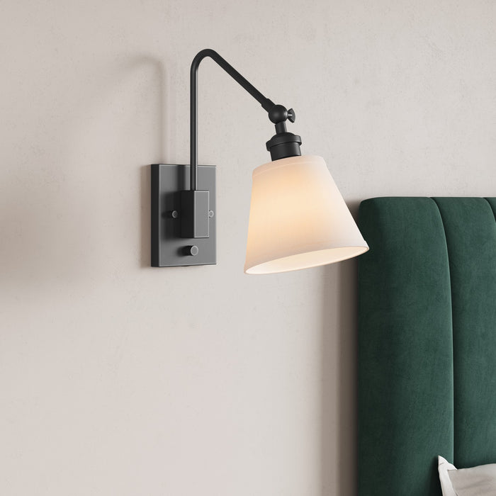 Millennium 14001-MB One Light Swing Arm Wall Sconce, Matte Black
