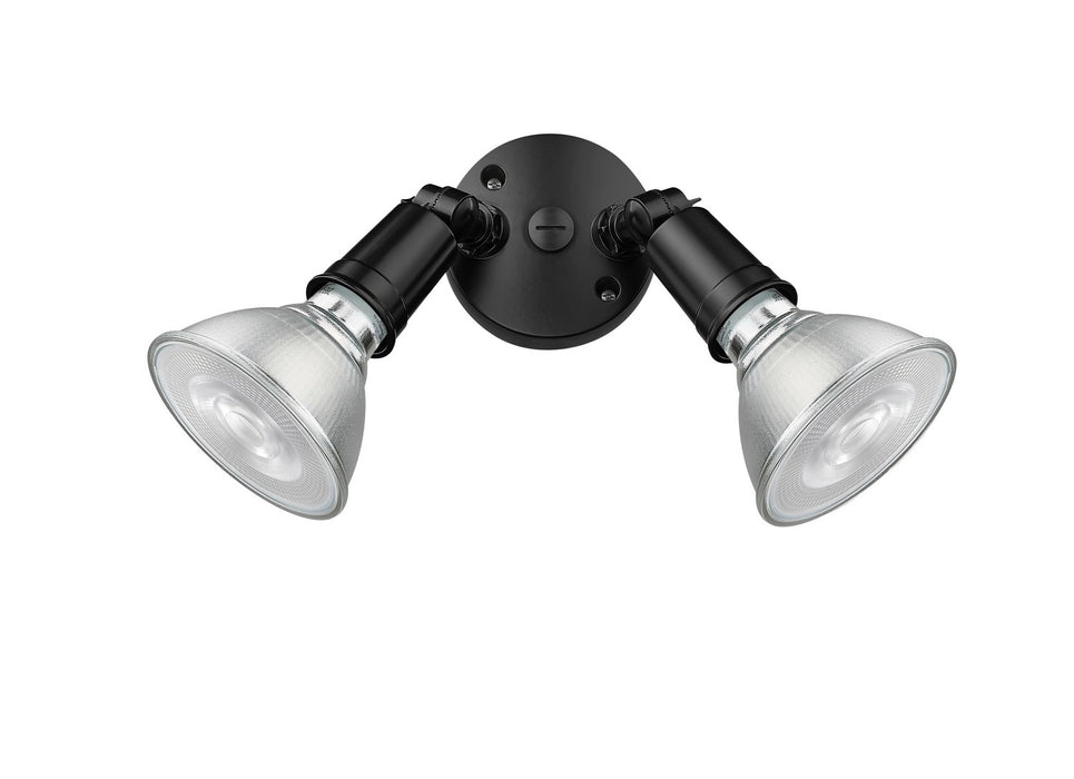 Millennium 16002-PBK Two Light Security Flood Light, Powder Coated Black