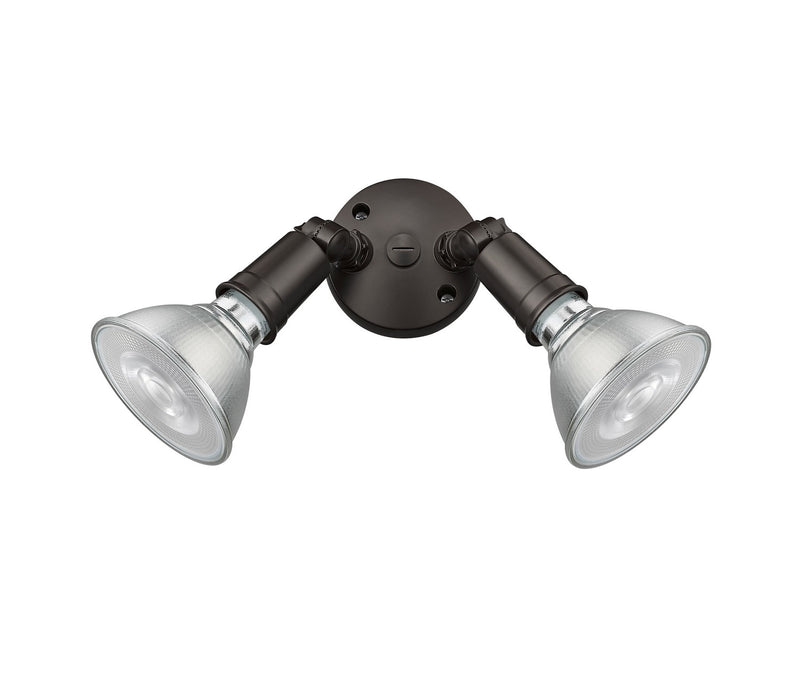 Millennium 16002-PBZ Two Light Security Flood Light, Powder Coated Bronze