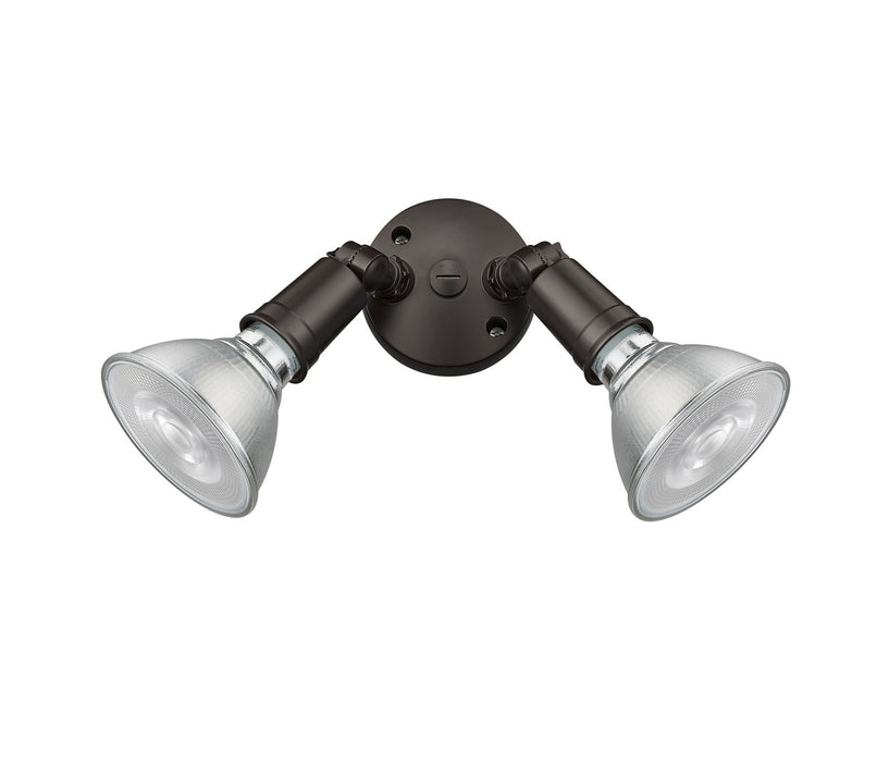 Millennium 16002-PBZ Two Light Security Flood Light, Powder Coated Bronze