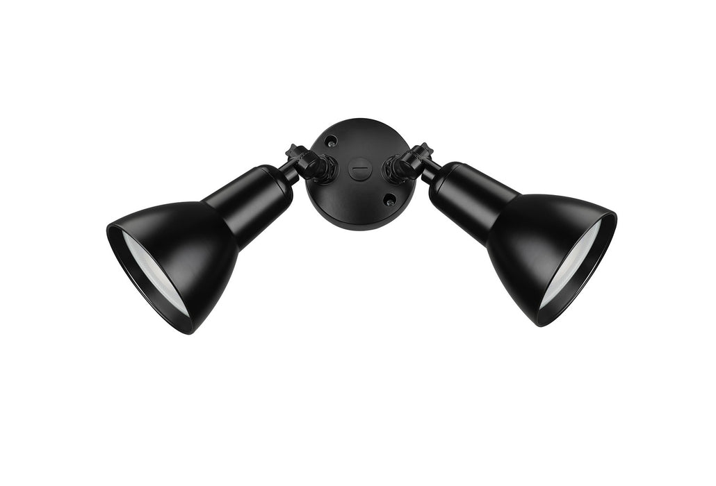 Millennium 17002-PBK Two Light Security Flood Light, Powder Coated Black