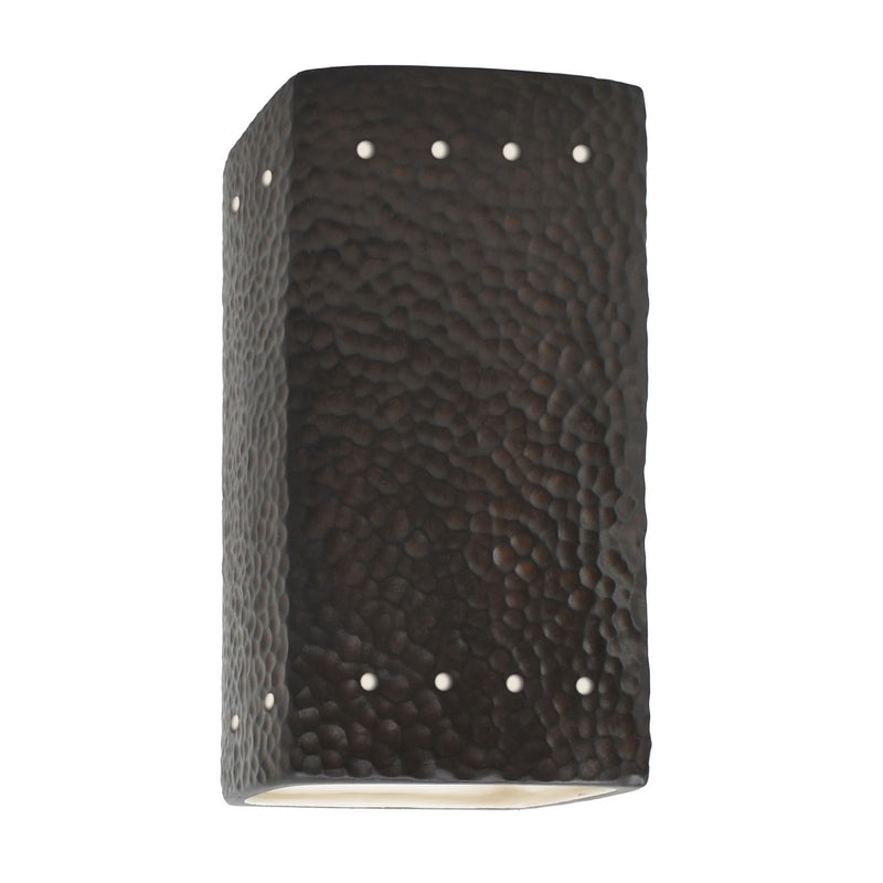 Justice Designs CER-0925-HMIR Lantern, Hammered Iron