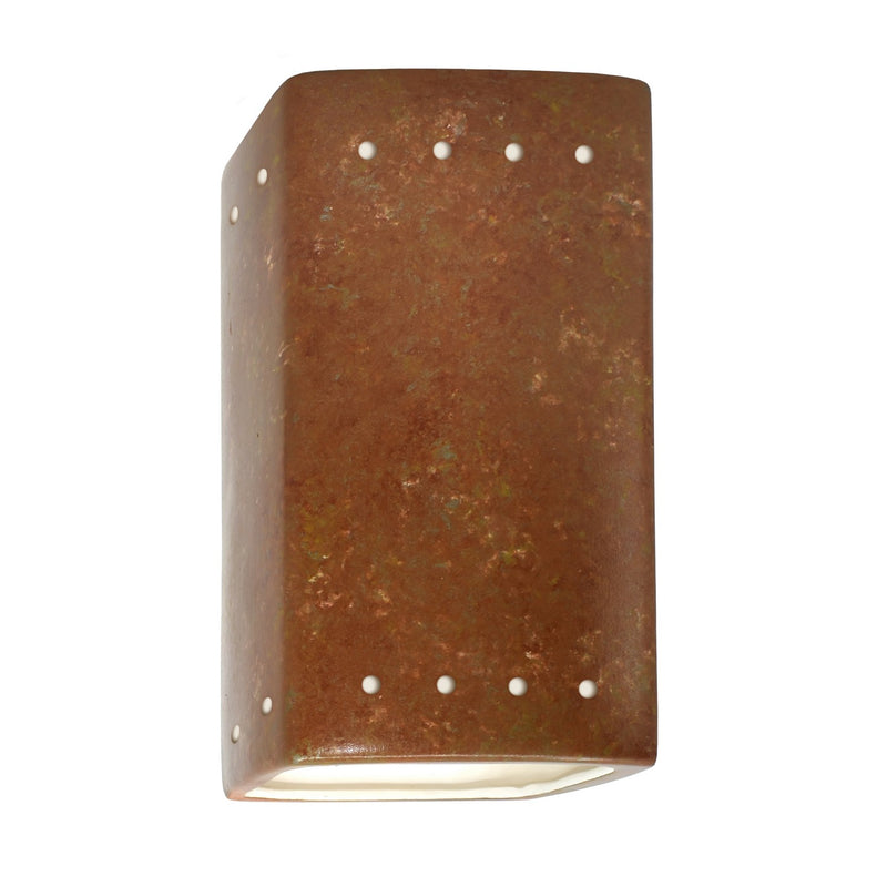 Justice Designs CER-0925-PATR Lantern, Rust Patina