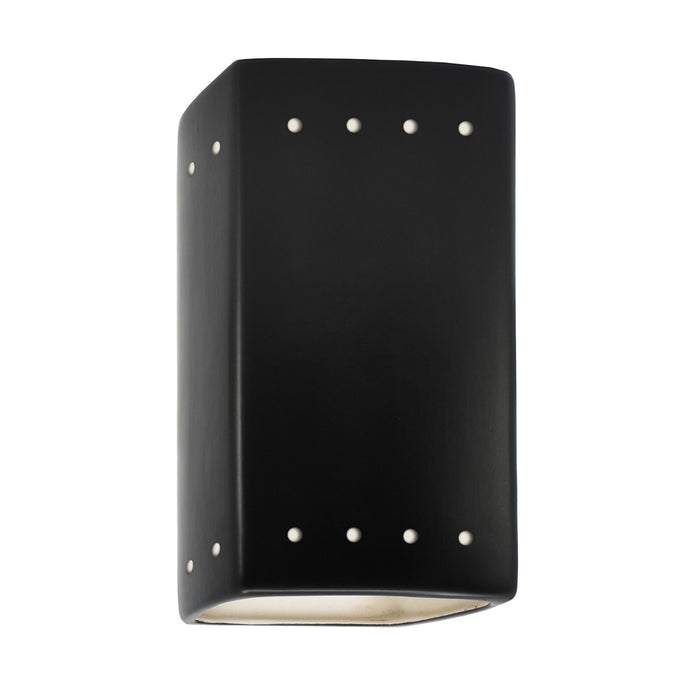 Justice Designs CER-0925W-CRB Lantern, Carbon - Matte Black