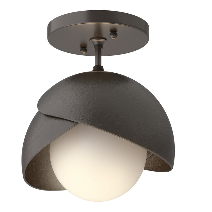 Hubbardton Forge 121377-SKT-14-14-GG0711 One Light Semi-Flush Mount, Oil Rubbed Bronze