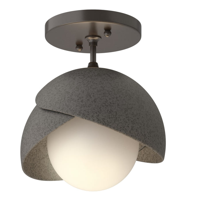 Hubbardton Forge 121377-SKT-14-20-GG0711 One Light Semi-Flush Mount, Oil Rubbed Bronze