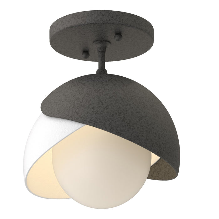 Hubbardton Forge 121377-SKT-20-02-GG0711 One Light Semi-Flush Mount, Natural Iron