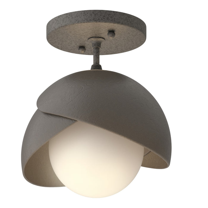 Hubbardton Forge 121377-SKT-20-07-GG0711 One Light Semi-Flush Mount, Natural Iron