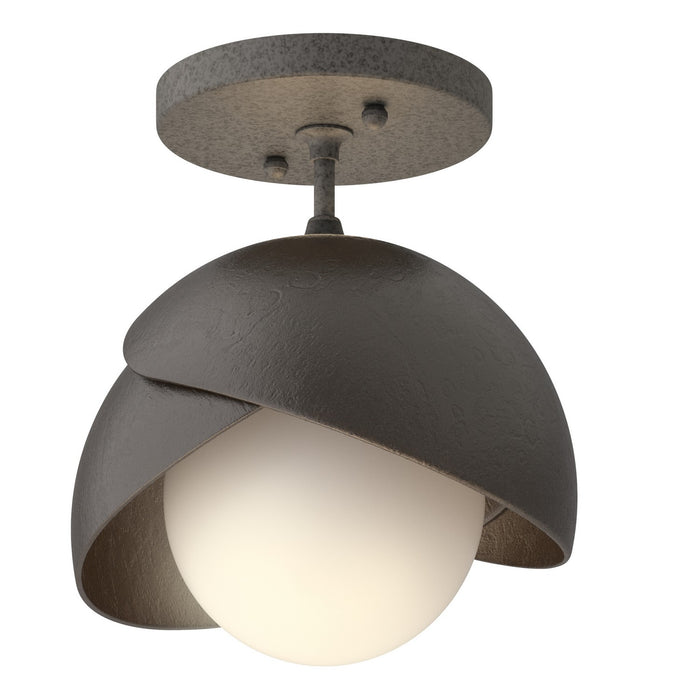 Hubbardton Forge 121377-SKT-20-14-GG0711 One Light Semi-Flush Mount, Natural Iron