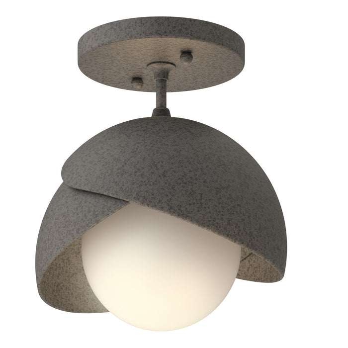 Hubbardton Forge 121377-SKT-20-20-GG0711 One Light Semi-Flush Mount, Natural Iron