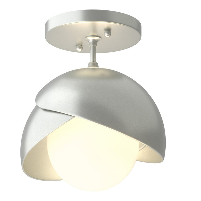 Hubbardton Forge 121377-SKT-82-82-GG0711 One Light Semi-Flush Mount, Vintage Platinum