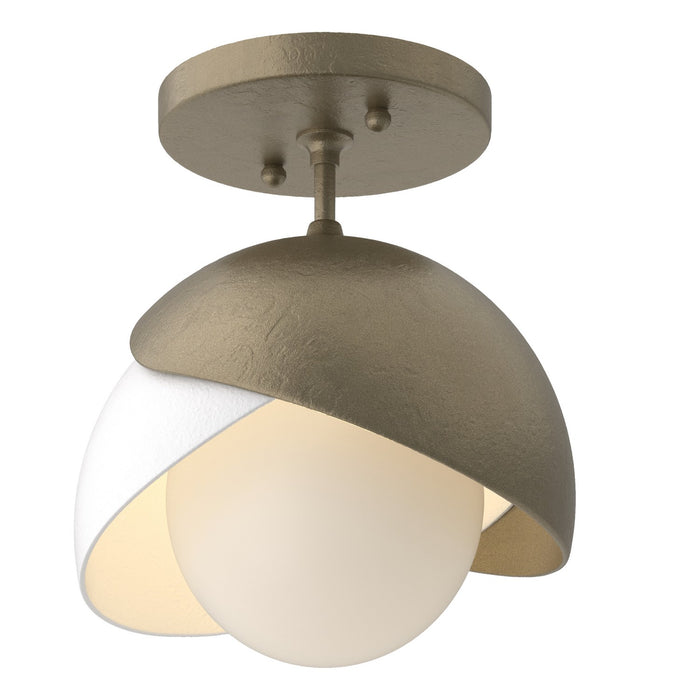 Hubbardton Forge 121377-SKT-84-02-GG0711 One Light Semi-Flush Mount, Soft Gold
