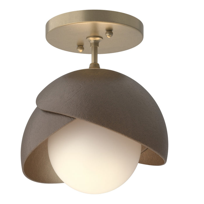 Hubbardton Forge 121377-SKT-84-05-GG0711 One Light Semi-Flush Mount, Soft Gold