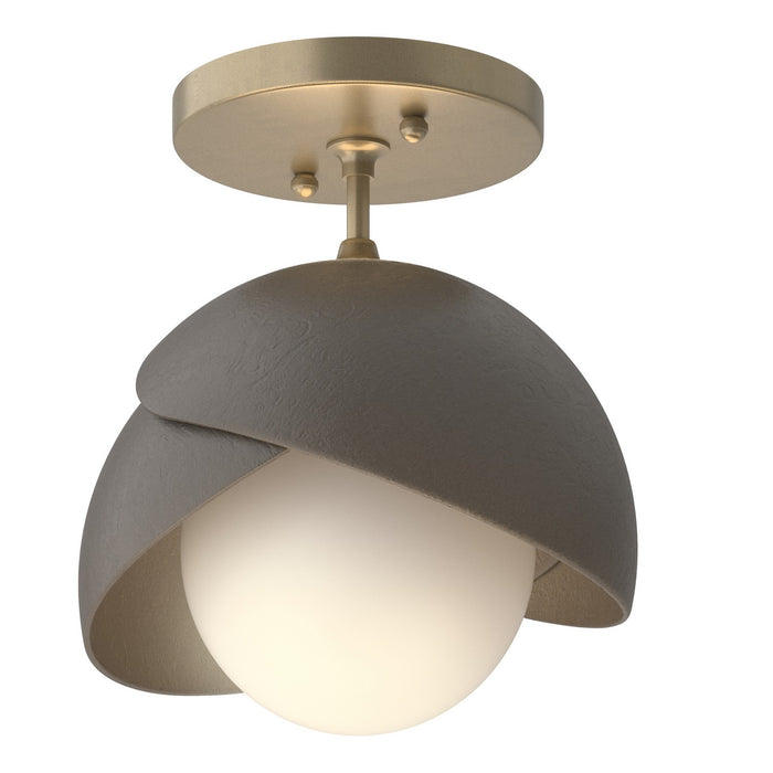 Hubbardton Forge 121377-SKT-84-07-GG0711 One Light Semi-Flush Mount, Soft Gold