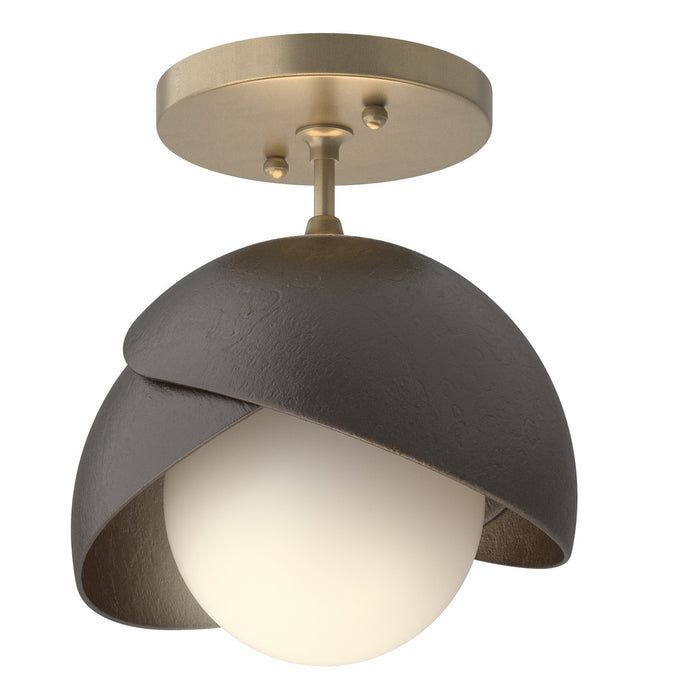 Hubbardton Forge 121377-SKT-84-14-GG0711 One Light Semi-Flush Mount, Soft Gold