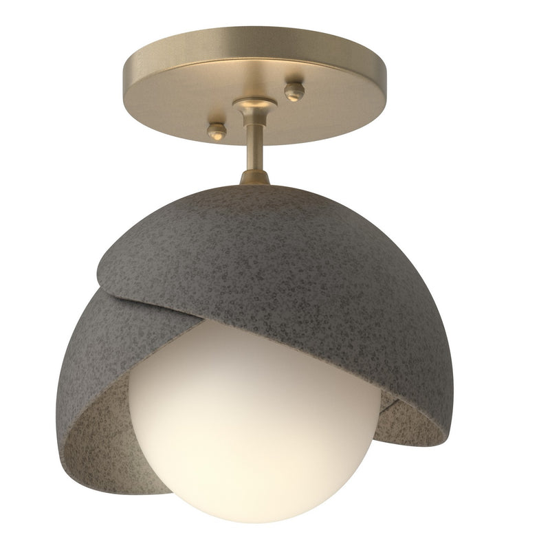 Hubbardton Forge 121377-SKT-84-20-GG0711 One Light Semi-Flush Mount, Soft Gold