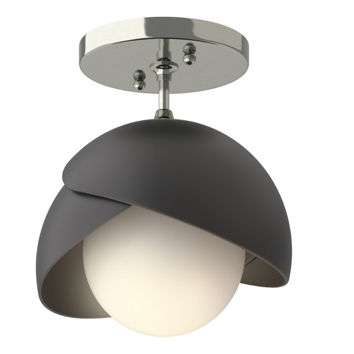 Hubbardton Forge 121377-SKT-85-10-GG0711 One Light Semi-Flush Mount, Sterling