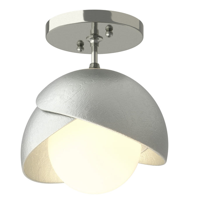 Hubbardton Forge 121377-SKT-85-82-GG0711 One Light Semi-Flush Mount, Sterling