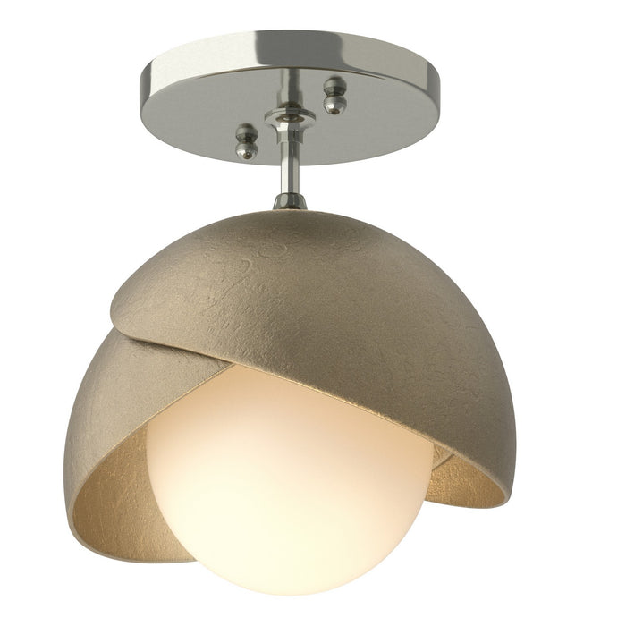 Hubbardton Forge 121377-SKT-85-84-GG0711 One Light Semi-Flush Mount, Sterling