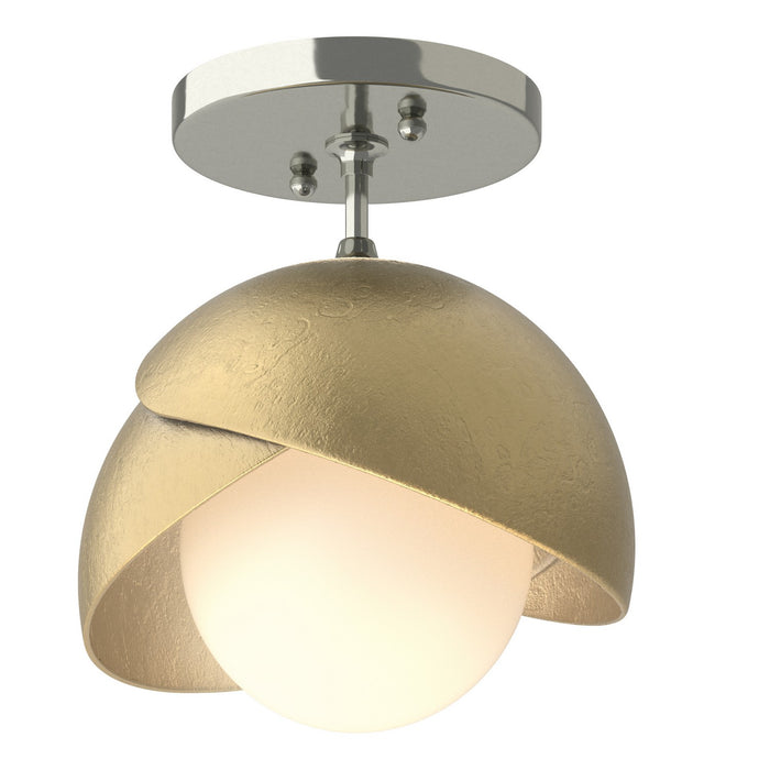 Hubbardton Forge 121377-SKT-85-86-GG0711 One Light Semi-Flush Mount, Sterling