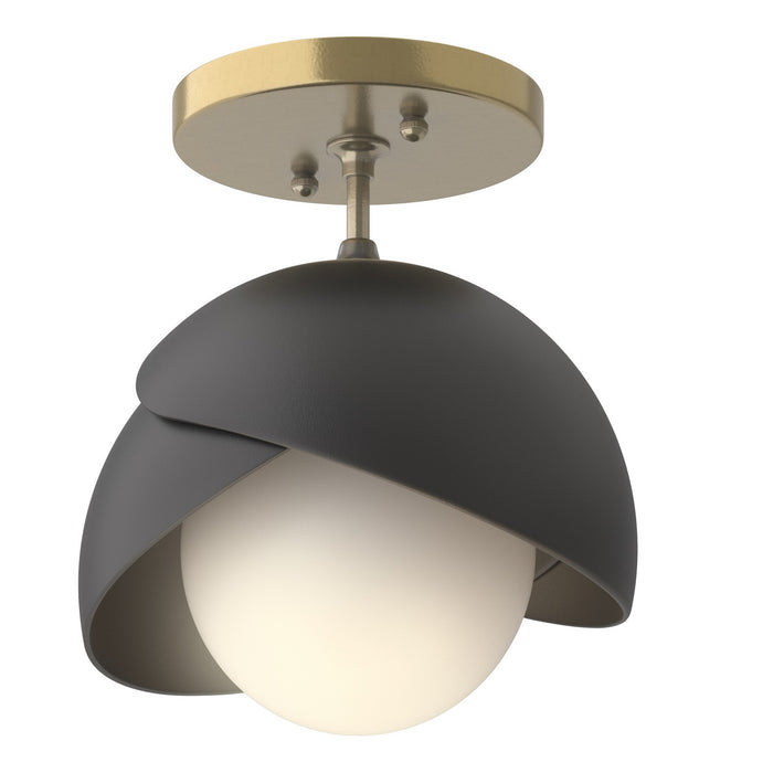 Hubbardton Forge 121377-SKT-86-10-GG0711 One Light Semi-Flush Mount, Modern Brass