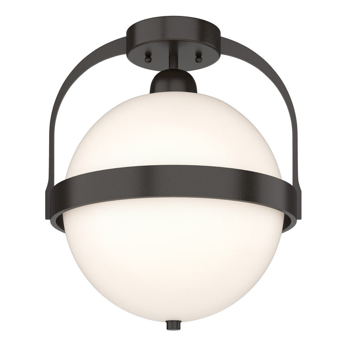 Hubbardton Forge 121380-SKT-14-GG0720 One Light Semi-Flush Mount, Oil Rubbed Bronze