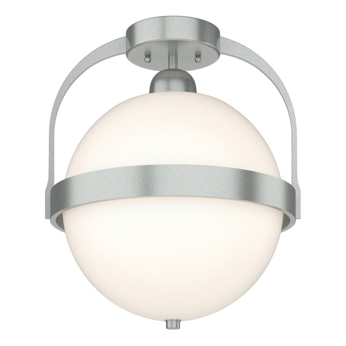 Hubbardton Forge 121380-SKT-82-GG0720 One Light Semi-Flush Mount, Vintage Platinum
