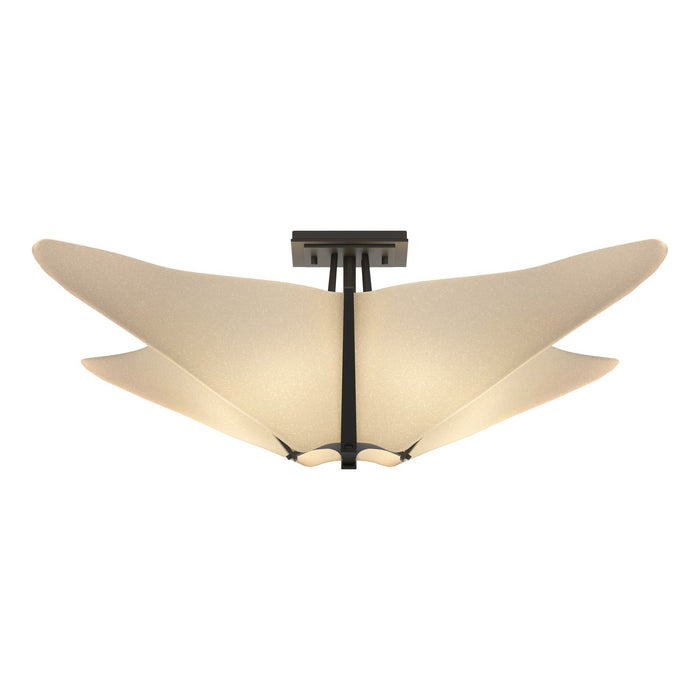 Hubbardton Forge 123305-SKT-10-SH1995 Four Light Semi-Flush Mount, Black