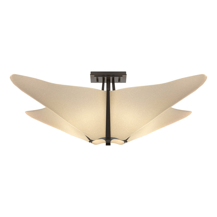 Hubbardton Forge 123305-SKT-14-SH1995 Four Light Semi-Flush Mount, Oil Rubbed Bronze