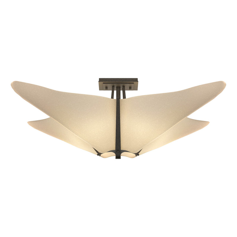 Hubbardton Forge 123305-SKT-20-SH1995 Four Light Semi-Flush Mount, Natural Iron