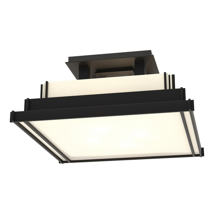 Hubbardton Forge 123705-SKT-10-CC0416 Four Light Semi-Flush Mount, Black