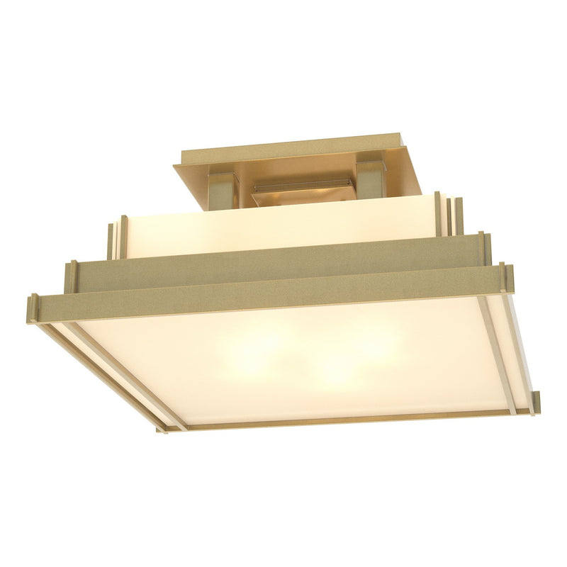 Hubbardton Forge 123705-SKT-86-BB0416 Four Light Semi-Flush Mount, Modern Brass