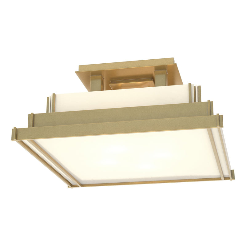 Hubbardton Forge 123705-SKT-86-CC0416 Four Light Semi-Flush Mount, Modern Brass