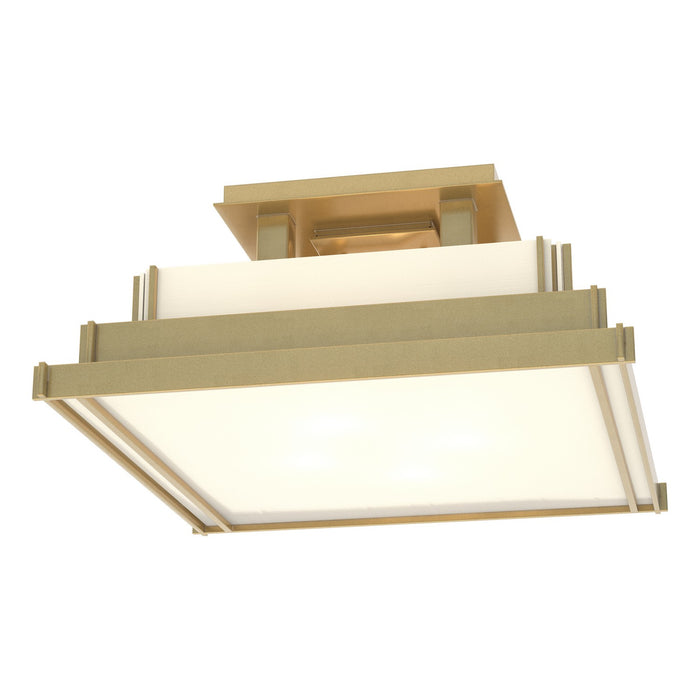 Hubbardton Forge 123705-SKT-86-CC0416 Four Light Semi-Flush Mount, Modern Brass