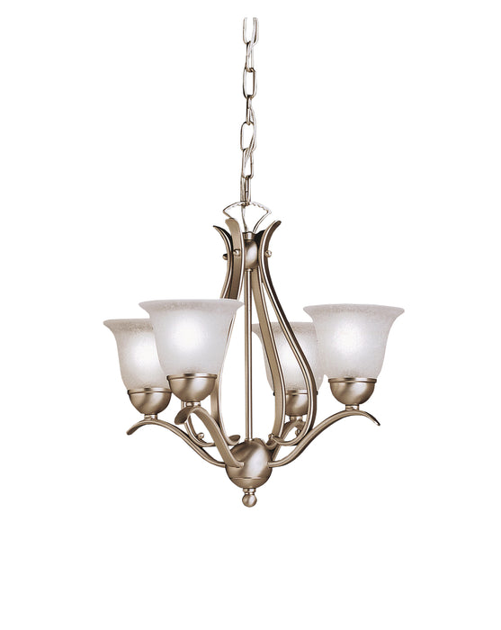 Kichler 2019NI Four Light Mini Chandelier, Brushed Nickel
