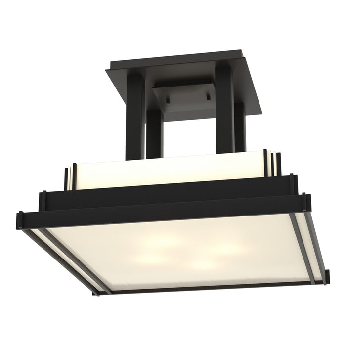 Hubbardton Forge 123715-SKT-10-CC0416 Four Light Semi-Flush Mount, Black
