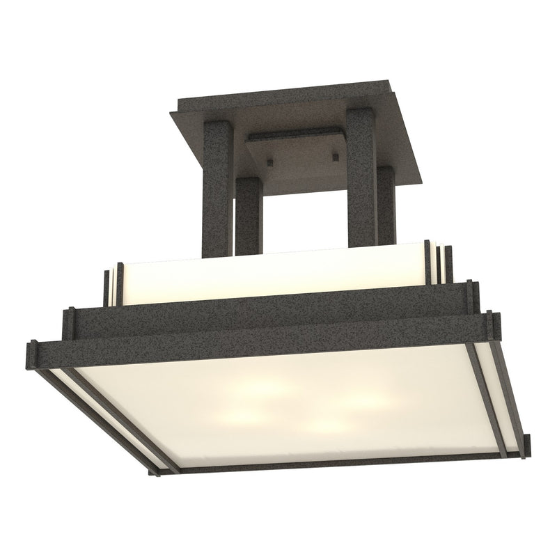 Hubbardton Forge 123715-SKT-20-CC0416 Four Light Semi-Flush Mount, Natural Iron