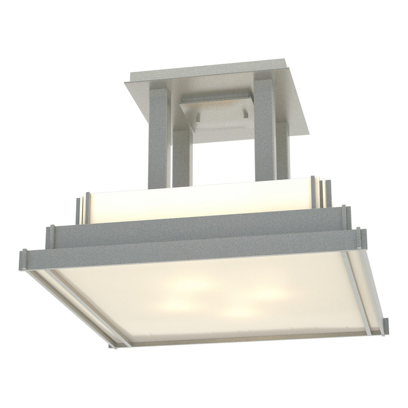 Hubbardton Forge 123715-SKT-82-CC0416 Four Light Semi-Flush Mount, Vintage Platinum