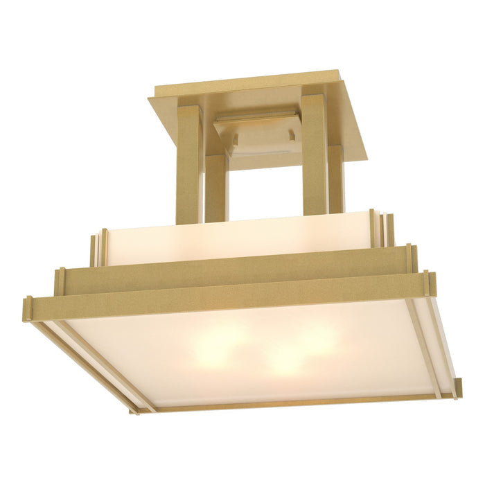 Hubbardton Forge 123715-SKT-86-BB0416 Four Light Semi-Flush Mount, Modern Brass
