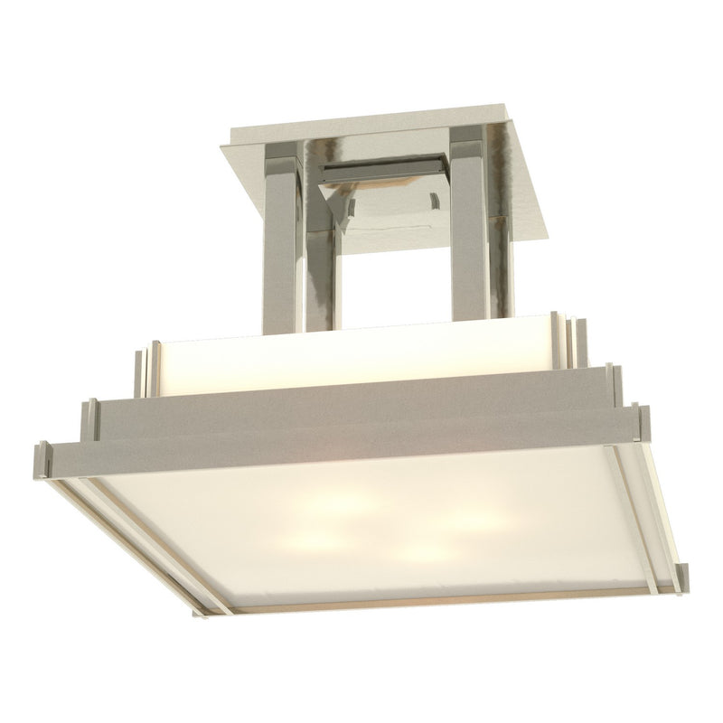 Hubbardton Forge 123715-SKT-86-CC0416 Four Light Semi-Flush Mount, Modern Brass