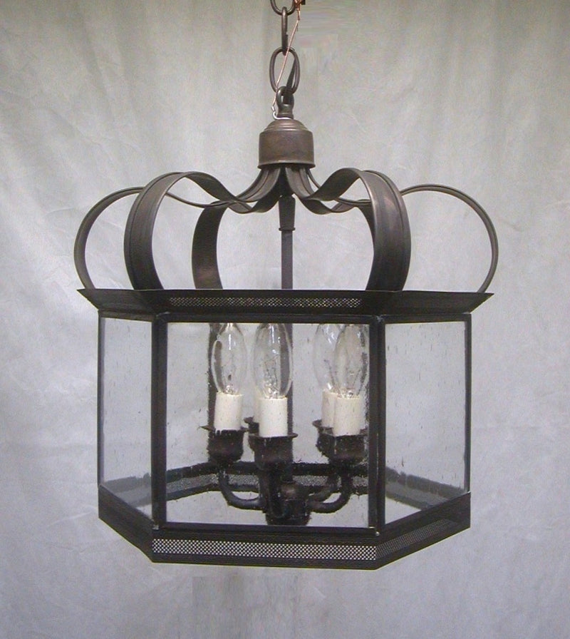 Genie House 13933DBSS Five Light Pendant, Dark Brass