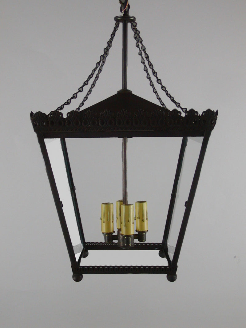 Genie House 15523MTDBC Four Light Pendant, Dark Brass