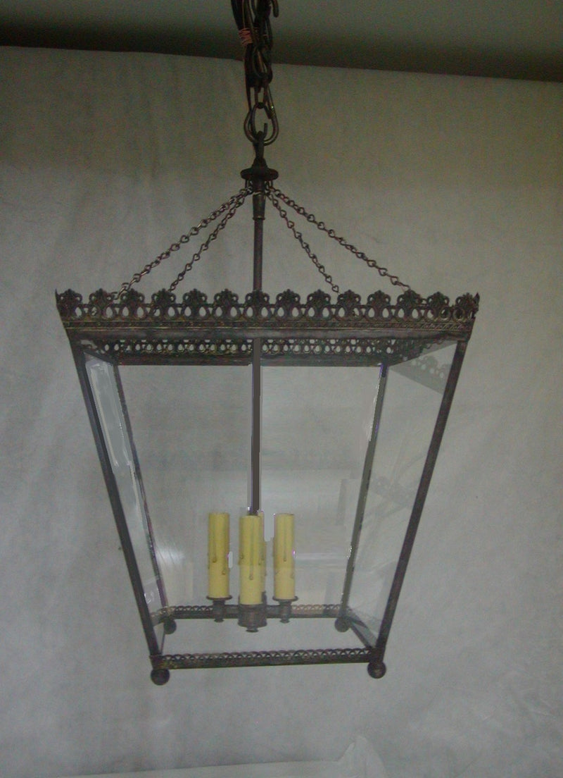 Genie House 15533DBC Four Light Pendant, Dark Brass