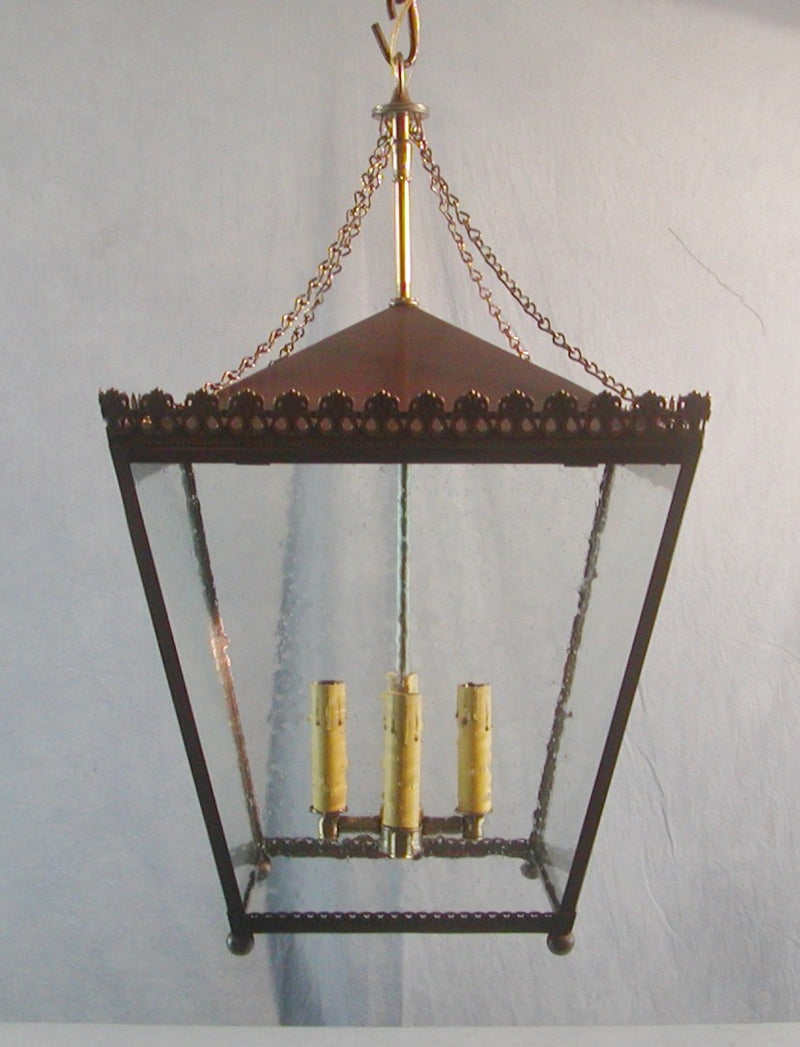 Genie House 15533MTACC Four Light Pendant, Antique Copper